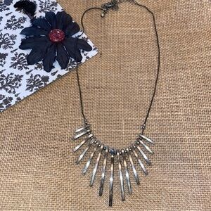 Contemporary Metal Necklace EUC